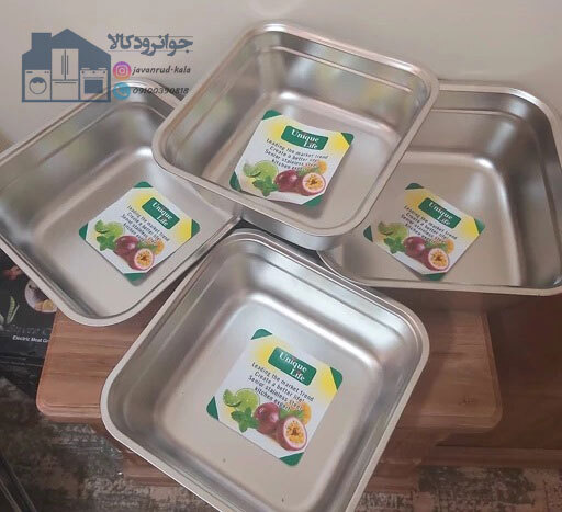  سرویس آبکش و لگن 8 پارچه مربعی استیل یونیک لایف Unique Life 