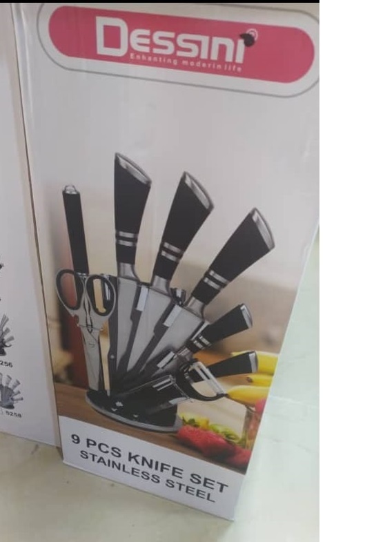  ست چاقو آشپزخانه 9 تکه برند دسینی مدل dessini knife 