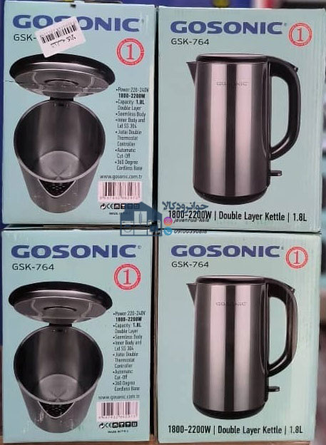 کتری برقی استیل 1.8 لیتری گوسونیک مدل Gosonic GSK-764