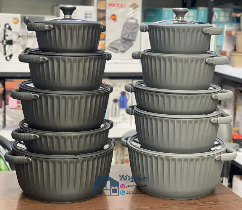  سرویس قابلمه 10 پارچه زیو سری تاج مدل Zio ZCS-8700 