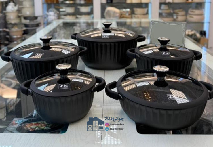 سرویس قابلمه 10 پارچه زیو سری تاج مدل Zio ZCS-8700