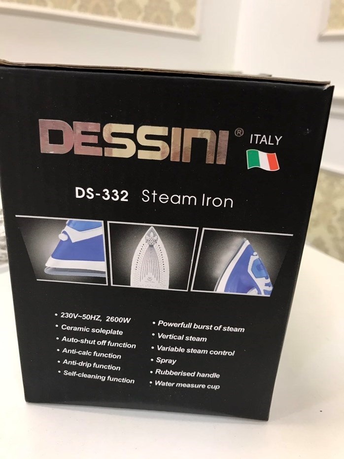  اتو بخار دستی 2500 وات برند دسینی مدل Dessini DS-332 