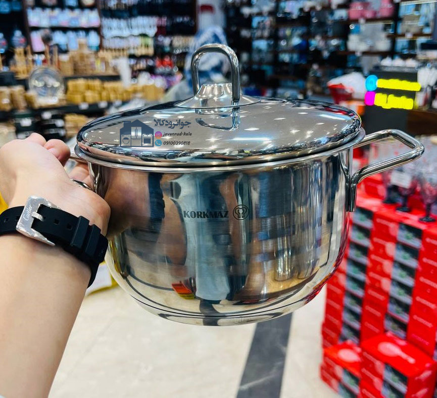 سرویس قابلمه 9 پارچه استیل برند کرکماز مدل آسترا ۱۹۰2 korkmaz Astra
