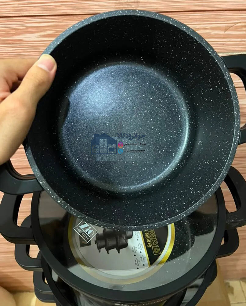 سرویس قابلمه 10 پارچه گرانیتی زیو طرح ولکانو مدل Zio ZCS_8740\5S32