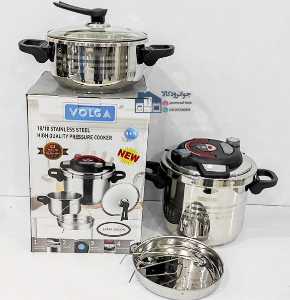 زودپز دوقلو 7+4 لیتر رو گازی برند ولگا مدل VOLGA-56-Z