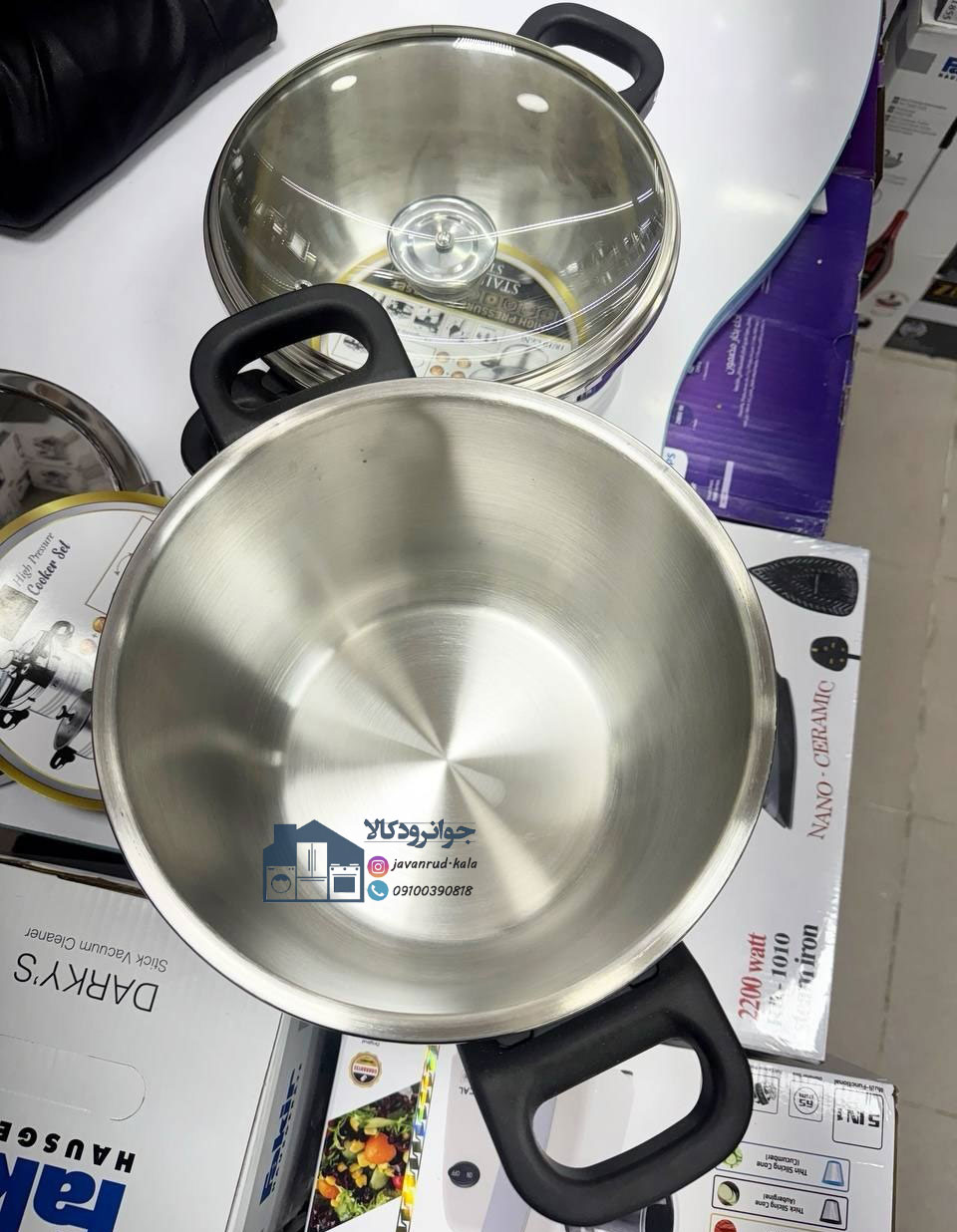 زودپز دوقلو روگازی ظرفیت ۹ لیتر برند زیو مدل ZPC-1655/s09