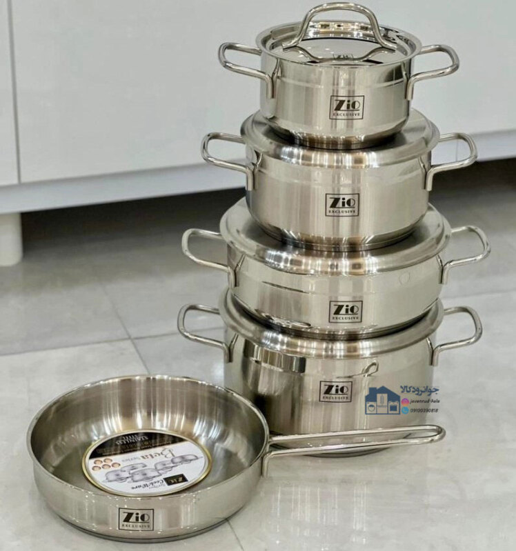 سرویس قابلمه استیل 9 پارچه برند زیو مدل Zio ZCS-1360