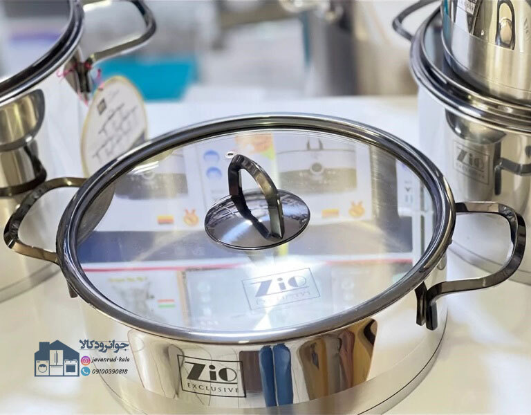  سرویس قابلمه و تابه استیل ۸ پارچه زیو مدل Zio ZCS-1378/4S26 